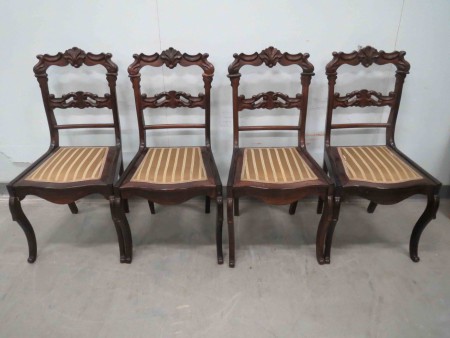 4855 - 3 x zidle neorokoko 19 . stoleti  -  1 kus  1 250 kc 3 X PRODANO